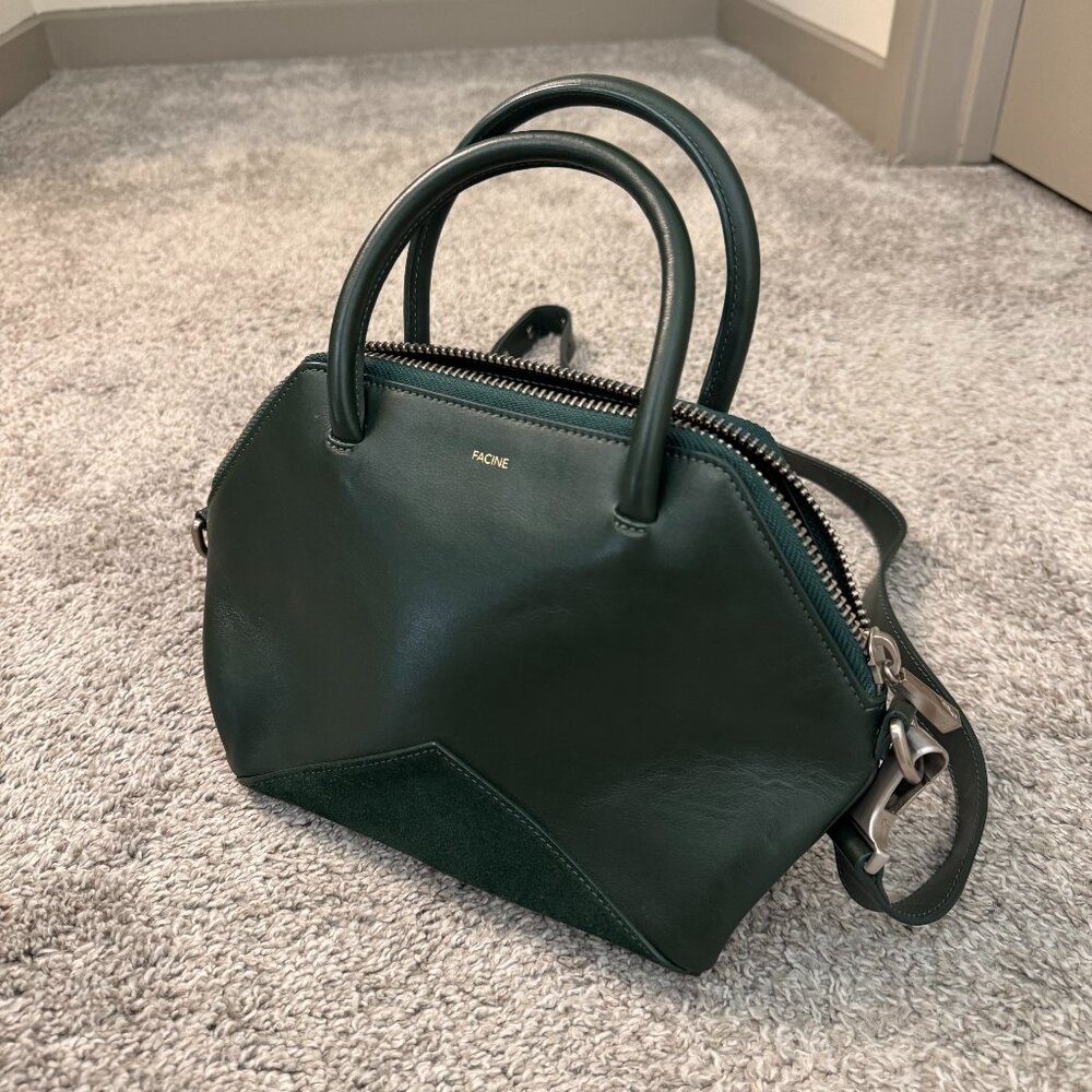 FACINE Green Leather Handbag